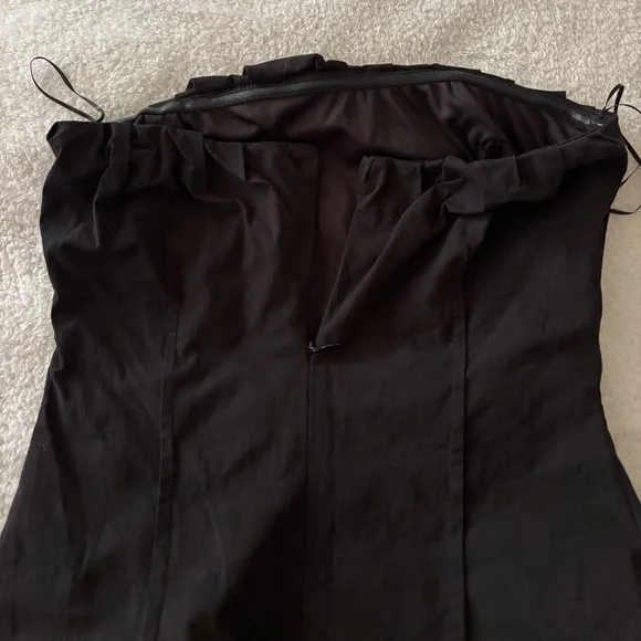 Zara Elegant Strapless Black Maxi Dress Size M - Picture 10 of 11